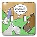 Londons Times Funny Dogs Cartoons - Dogs vs. Vacuum Cleaner - Light Switch Covers - double toggle switch
