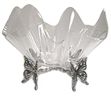 Arthur Court Butterfly Stand with 14-Inch Acrylic Bowl