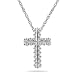 10k White or Yellow Gold Diamond Cross Pendant (1/10 cttw, I-J Color, I2-I3 Clarity)