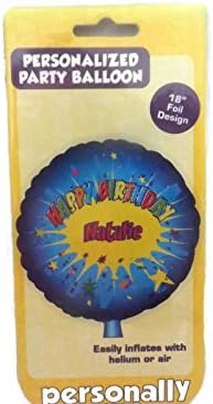 Personalized Party Balloon Decoration Happy Birthday Natalie (1 Pack)