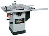 DELTA 36-715 Hybrid 10-Inch Left Tilt 1-3/4 Horsepower Intermediate Saw with T2 30-Inch Fence and 2 Cast Iron Extension Wings, 115/230-Volt 1 Phase