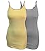 2 or 3 Pack Zenana Women's Basic Adjustable Strap Tank Tops Cami
