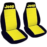 1990 Jeep Wrangler YJ seat covers. One front set of seat covers. Black and Yellow... by Designcovers