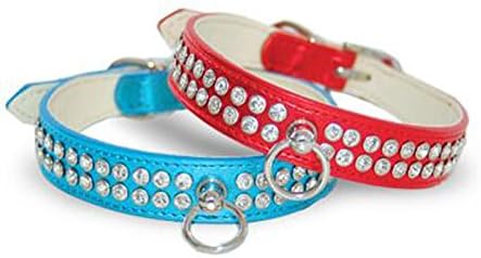DD Design Celebrity Rhinestone Dog Collar, Small, Red