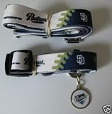 San Diego Padres Dog Pet Set Leash Collar ID Tag XS