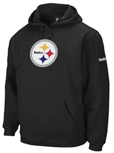 NFL Men's Pittsburgh Steelers Black End Zone Playbook Hood - 8425A214Apstr2 (Black, Small)