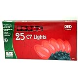 Outdoor Patio Party Christmas Lights Set Red Ceramic 25-Count C7