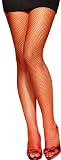Fancy Dress Accessories - Adult Neon Red Fishnet Tights One Size Fits All