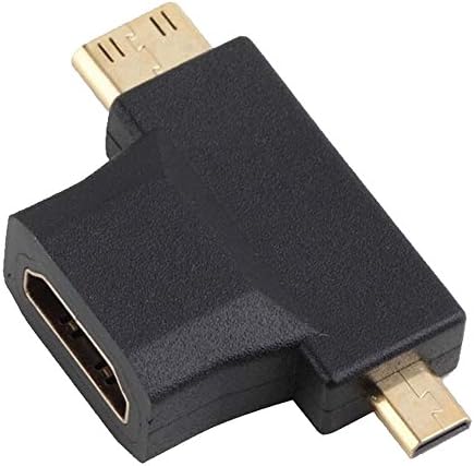 Tophere 3 in 1 1080p Hdmi Female to Micro &amp; Mini Hdmi Male Adapter Connecter Type a C D