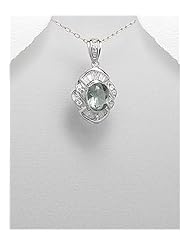 CZ Pendant Necklace In 92.5 Sterling Silver