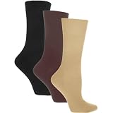 Sugar Free Sox Ladies Assorted 3 Pack Diabetic Socks, Size 9-11