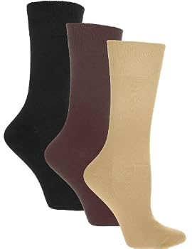 Sugar Free Sox Ladies Assorted 3 Pack Health Socks | Diabetic Socks