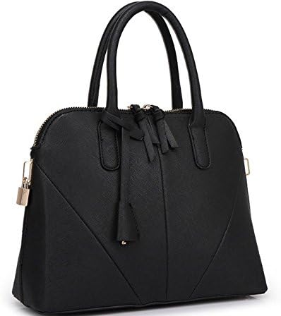 Shimmer Embossing Satchel Handbag