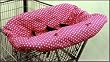 3 N 1 Shopping Cart & High Chair Cover - Hot Pink and White Dots - Cuter Than A Ducks Butt