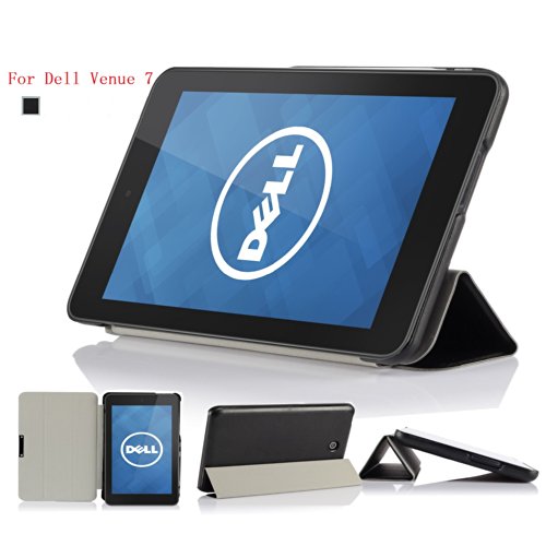 IVSO Dell Venue 7 Ultra Lightweight Slim Smart Cover Case-will only fit Dell Venue 7 Tablet (Black)