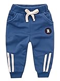 (ラボーグ) La vogue 子供服 キッズパンツ ロング丈 スウェットパンツ 男の子 長ズボン ボトムス カジュアル 運動用 ウエストゴム (90, Cネイビー)