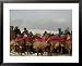Afghan Men Look at Sheep with Their Backs Painted in Red, Kabul, Afghanistan, December 28, 2006 Associated Press Collection Framed Art Poster Print by Rafiq Maqbool, 31x25