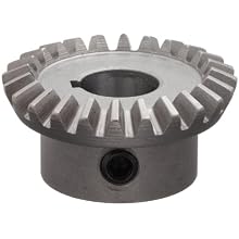 Boston Gear HL148YG Bevel Gear, 2:1 Ratio, 0.500" Bore, 16 Pitch, 24 Teeth, Steel