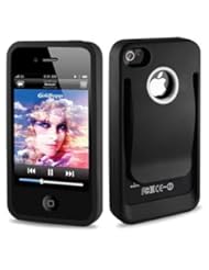Wireless: Reiko Durable Belt Clip-Style Holster Case for iPhone 4/4S - Retail Packaging - Black - Reiko