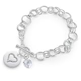 Personalized Heart Crystal Bracelet and Jewelry Box Gift