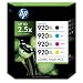 Original set HP Hewlett Packard cyan magenta yellow black No920XL cartridges for Officejet 6000 6500 7000 printers