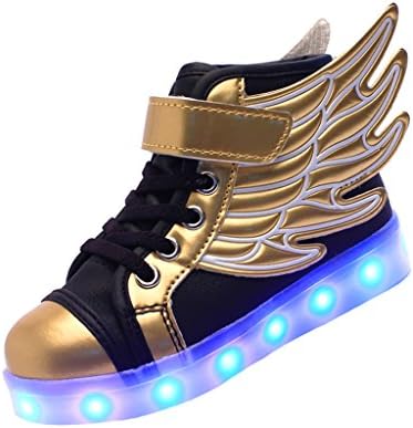 ERUPTWORLD Wings Kid Boy Girl Upgraded USB Charging LED Light Sport High-Top Shoes Flashing Sneakers