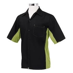 Buy Chef Works CSMC-BKL-4XL Men Universal Contrast Shirt, Black Lime, 4XL by Chef Works now!