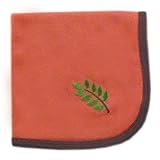 Hudson Baby Organic Touched By Nature Neutral Designs Blanket, Coral-Leaf