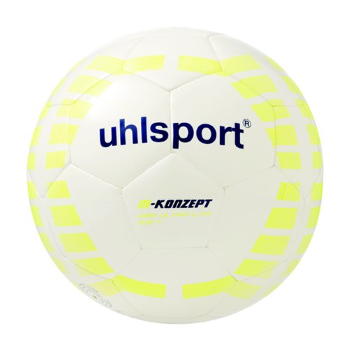 uhlsport Kinder Ball M-konzept 290 Ultra Lite Soft, weiss/fluogelb/marine, 4, 100150101