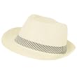 New Vented Braid Toyo Trilby Fedora Crushable Hat W Band White Xl Large Extra Large