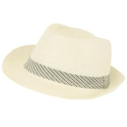 New Vented Braid Toyo Trilby Fedora Crushable Hat W Band White Xl Large Extra Large