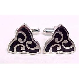 Stainless Steel Celtic Triquetra Cufflinks Cuff Links