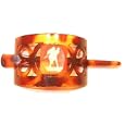 Rich Shades Of Amber Cameo Hair Jewelry Slide Barrette