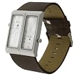 Geneva Platinum Dual Face Genuine Leather Watch