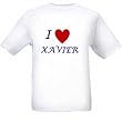 I LOVE XAVIER - Name-series - White T-shirt