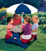 Childrens Toyshop  Toys : Easy Store Jr. Play Table with Umbrella