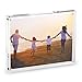HESIN Acrylic Photo Frame 6 by 8 inch Double Sided Frameless Picture Frame Magnetic Acrylic Block Desktop Photo Display Holder with Gift Box Package Thickness 12+12mm (6