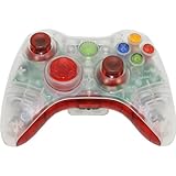 Clear and Blood Red XBOX 360 Controller Shell Kit