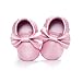Weixinbuy Baby Boys Girls Soft Soled Tassel Bowknots Crib Shoes PU Moccasins