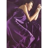 SATIN Sheet set 4pc SINGLE Size Duvet Cover Set PURPLEby .