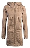 Z-SHOW® Women's Leisure Thin Loose Trench Coats(Khaki,US L/Asian 3XL)