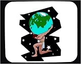 Decorated Mouse Pad with globe, world, earth, burden, atlas, mythology