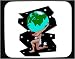 Decorated Mouse Pad with globe, world, earth, burden, atlas, mythology