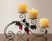 Metal Scroll Design Candle Holder With Grape Accents By Collections Etc