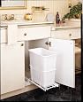 Rev-A-Shelf 20Qt Pull-Out Waste Bin White