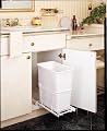 Rev-A-Shelf 20Qt Pull-Out Waste Bin White