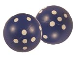 Set of 2 Round Blue Dice - White Dots