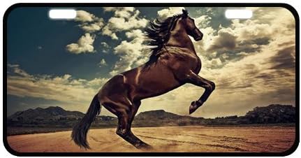 Custom Cool Running Horse Metal License Plate for Car 11.8" X 6.1"