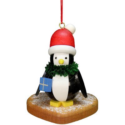 10-0559 – Christian Ulbricht Ornament – Penguin on Heart – 2.5″”H x 2″”W x 2″”D