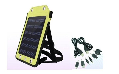 New 6V,200mA Portable Travelling Solar Charger for Cell Phone w/ USB charging cable,GPS,DC,MP3/4 (No Power Bank Included)
